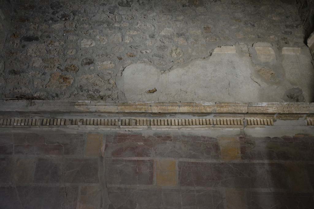 I.8.17 Pompeii. March 2019. Room 12, detail from upper east wall.
Foto Annette Haug, ERC Grant 681269 D�COR.

