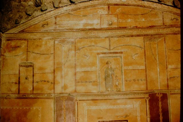 I.9.3 Pompeii. March 2009. Room 10. East wall. Painted decoration.