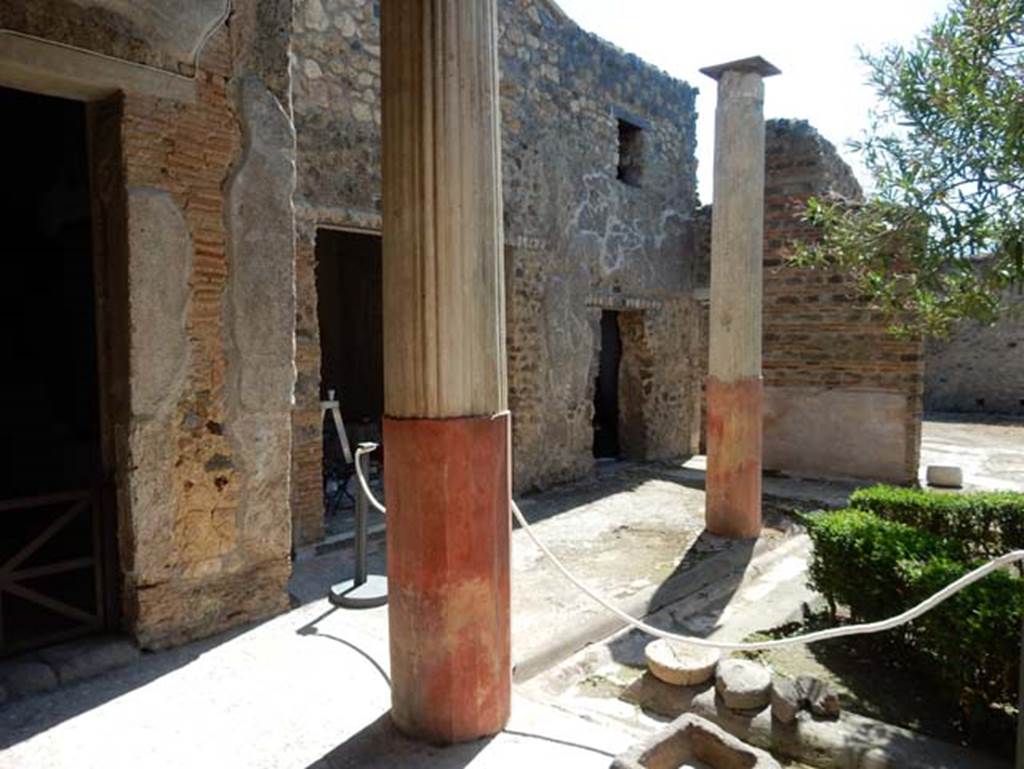 I.9.5 Pompeii. May 2016. Room 12, looking south-east across peristyle garden from north portico. Photo courtesy of Buzz Ferebee.