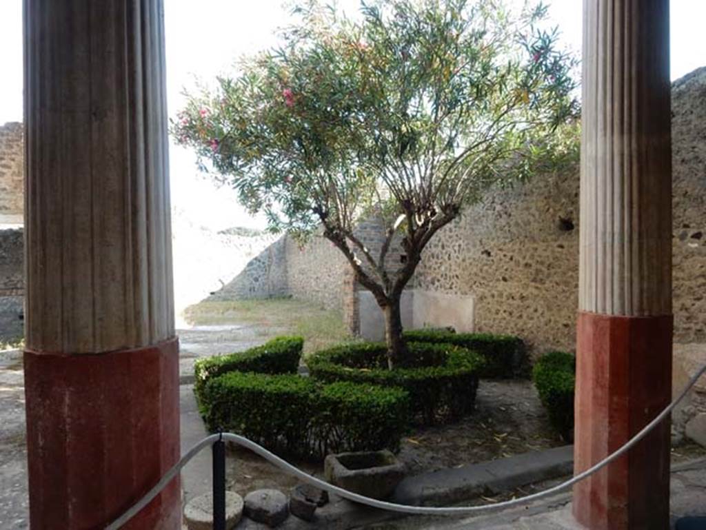 I.9.5 Pompeii. May 2017. Looking south from portico across garden area. Photo courtesy of Buzz Ferebee.