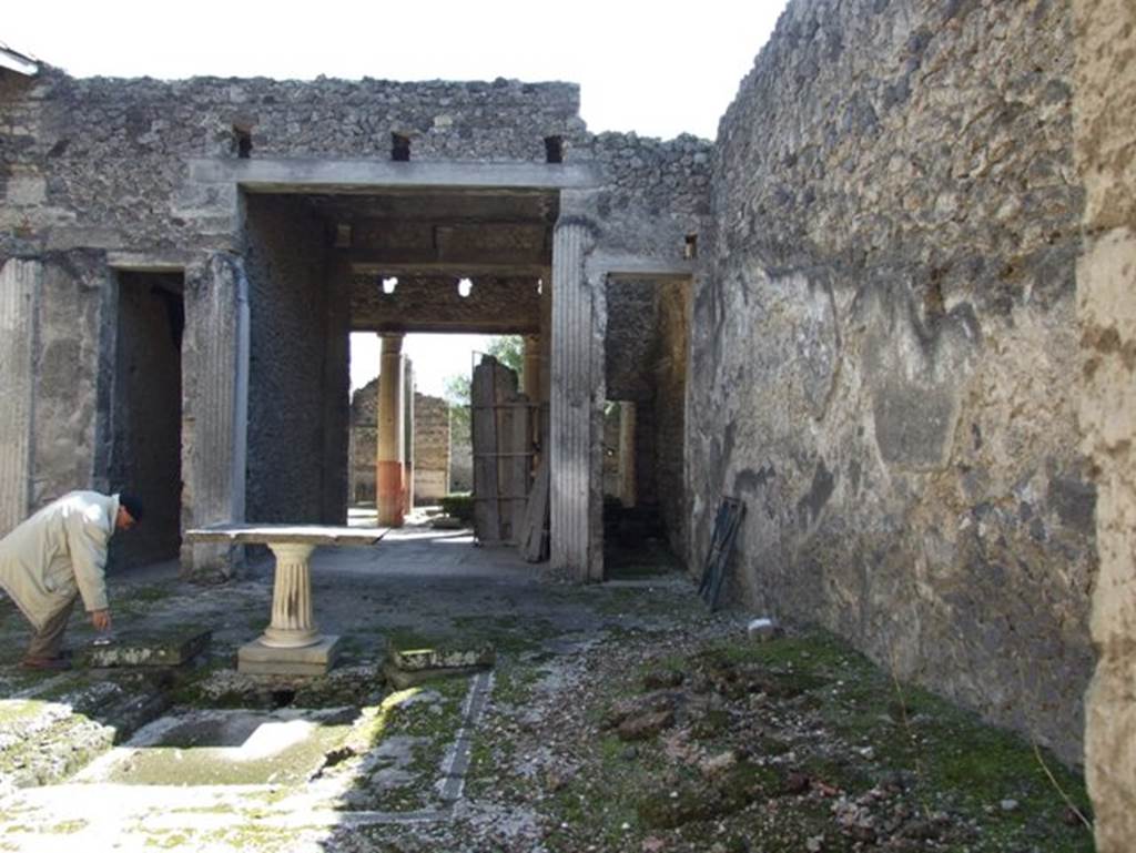 I.9.5 Pompeii. March 2009. Room 3, atrium, west side. Looking south from room 2.