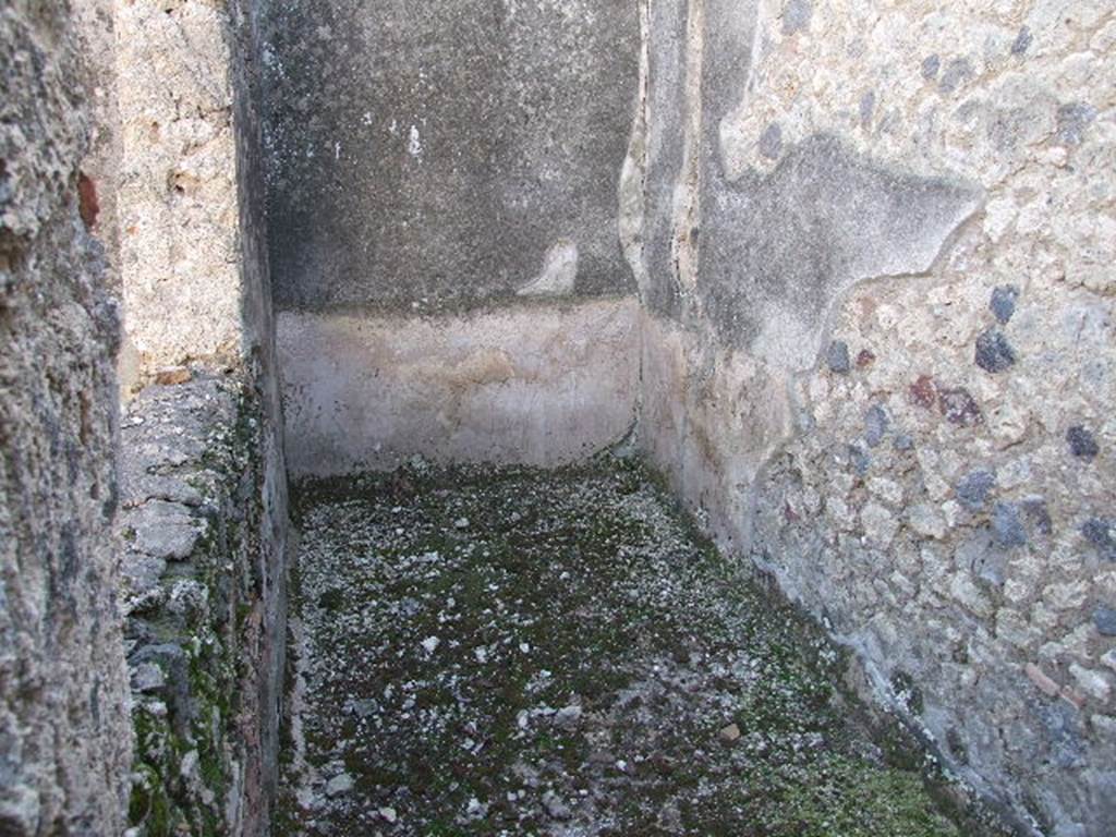 I.9.8 Pompeii. December 2006. Looking south in rear room/paved area.
On the left can be seen the windowed wall of the triclinium fenestratum, overlooking the garden area.