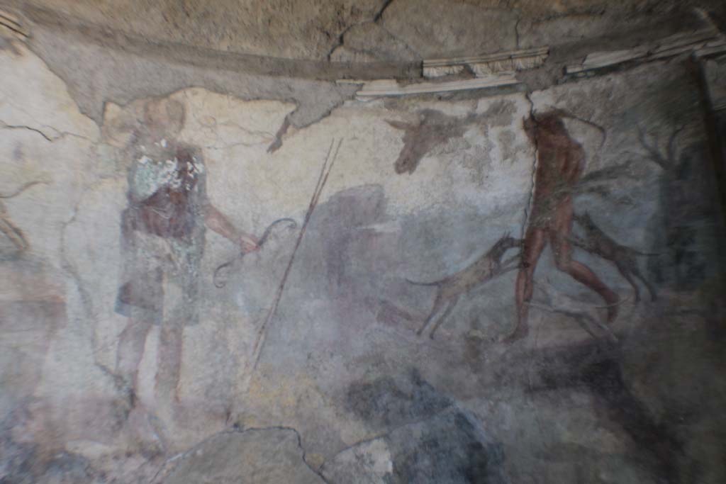 I.10.4 Pompeii. March 2014. Alcove 22, detail from upper centre.
Foto Annette Haug, ERC Grant 681269 DÉCOR.

