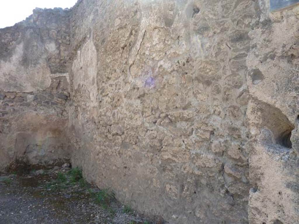 I.10.6 Pompeii. December 2007. Detail of bird wall painting from west wall of small room to east of workshop.