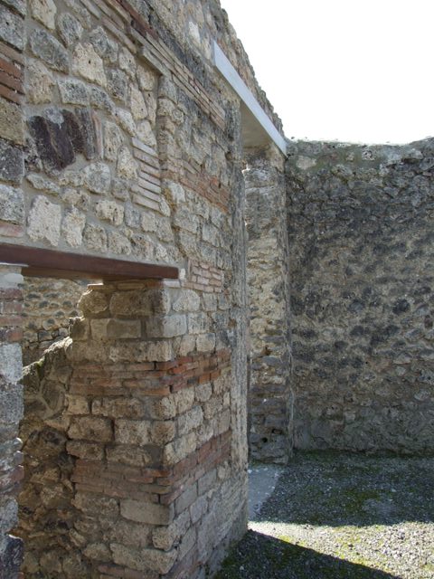 I.10.8 Pompeii.  March 2009.  Room 12. Triclinium. West wall.