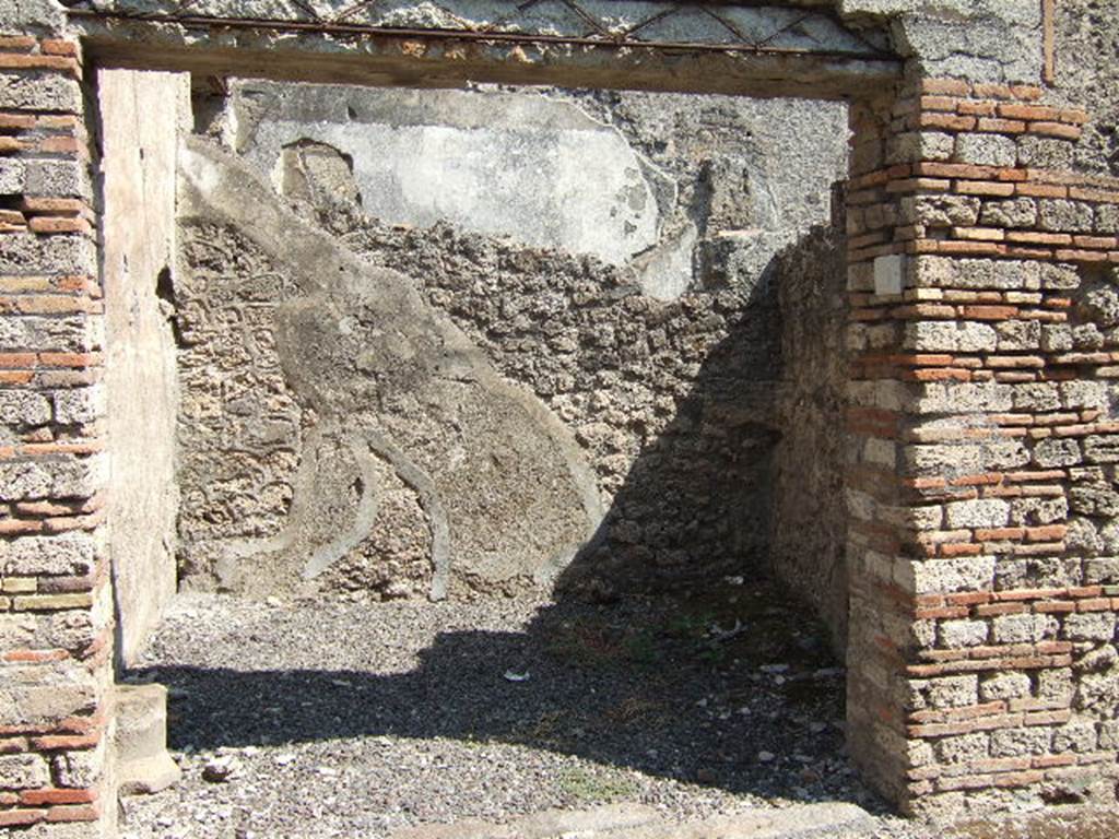 I.10.9 Pompeii. September 2004. Looking south along the Vicolo del Citarista. I.3.