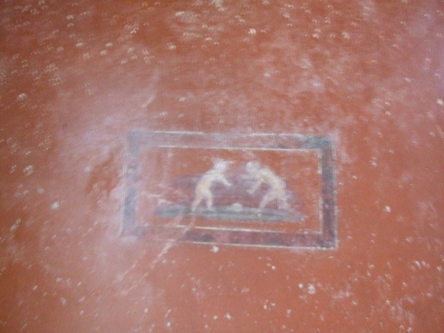 I.11.17 Pompeii. December 2007. Room 3, south wall of triclinium with window onto corridor.