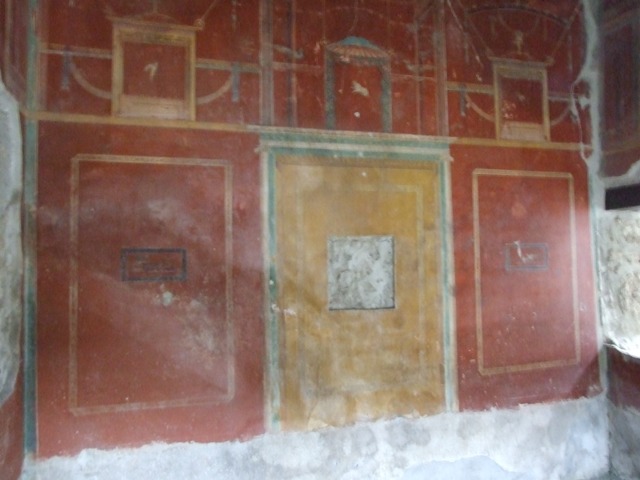 I.11.17 Pompeii. December 2007. Room 3, painted wall panel from west wall of triclinium.