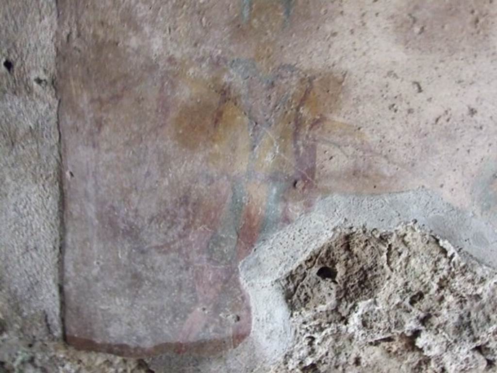 I.11.17 Pompeii. December 2007. Room 6, detail of Lar at (left) north end of lararium painting in kitchen.
See Fr�hlich, T., 1991, Lararien und Fassadenbilder in den Vesuvst�dten. Mainz: von Zabern. (L23 on p.258 and picture 27,3).
