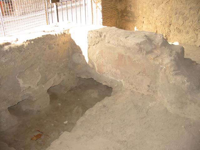 I.12.3 Pompeii. March 2009. Room 2, east end of south wall, painting of swan in flight.