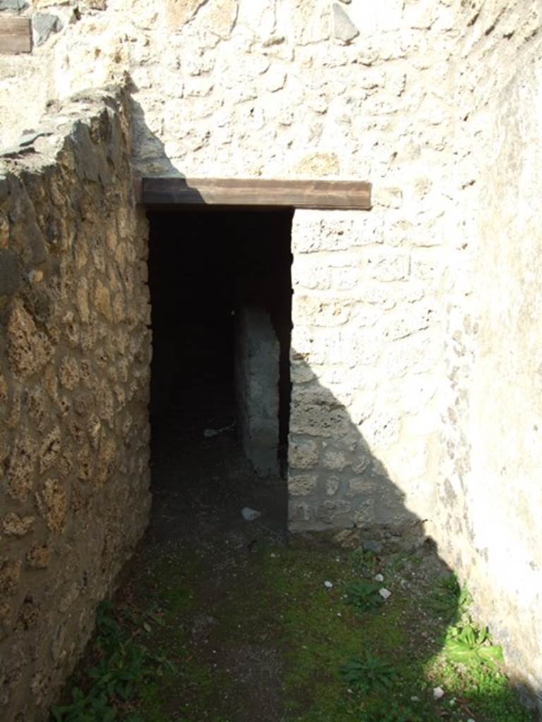 I.12.9 Pompeii. December 2007. Triclinium in south-east of atrium, west wall.