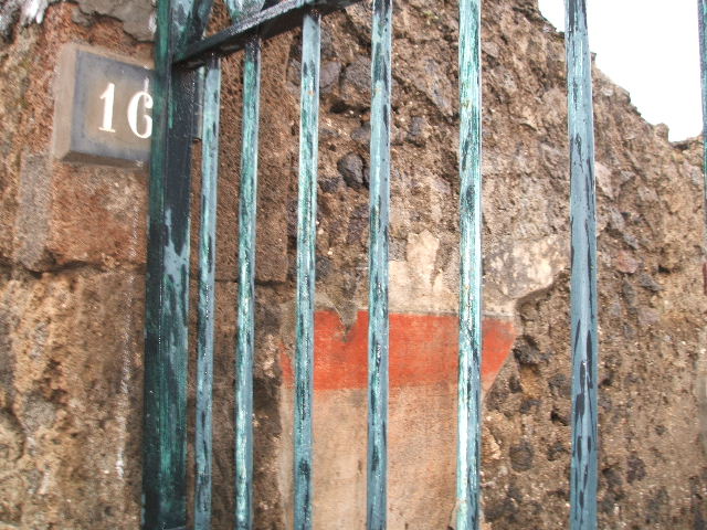 I.12.16 Pompeii. March 2009. Room 1, north wall of atrium. 