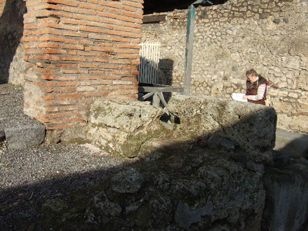 I.13.10 Pompeii. December 2005. West side of shop.