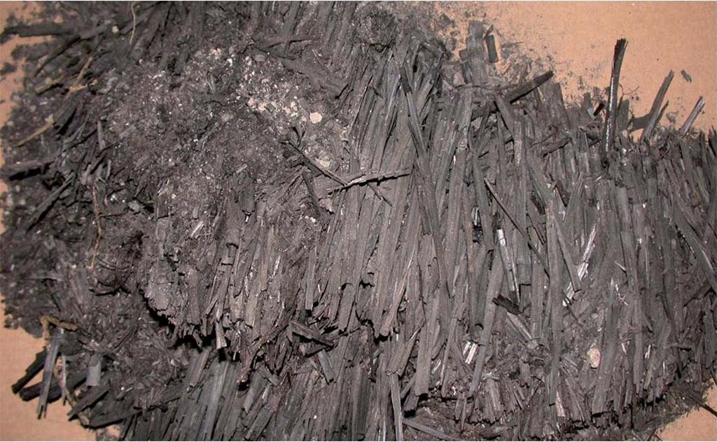 I.14.2 Pompeii. Room J. Carbonised grass stubble removed from where it was stored in room J.
Fig. 201 � Pr�l�vement de chaumes de Gramin�es stock�es dans la pi�ce J. (photographie de Magali Cullin-Mingaud).
Voir Chapitre 2 : L�atelier de fabrication de nattes de la via di Nocera (I 14, 2) in Magali Cullin-Mingaud, 2010. La vannerie dans l'Antiquit� romaine: Collection du Centre Jean B�rard 35. Paris. Centre Jean Berard, p. 129-171, fig. 201.
https://books.openedition.org/pcjb/706  
