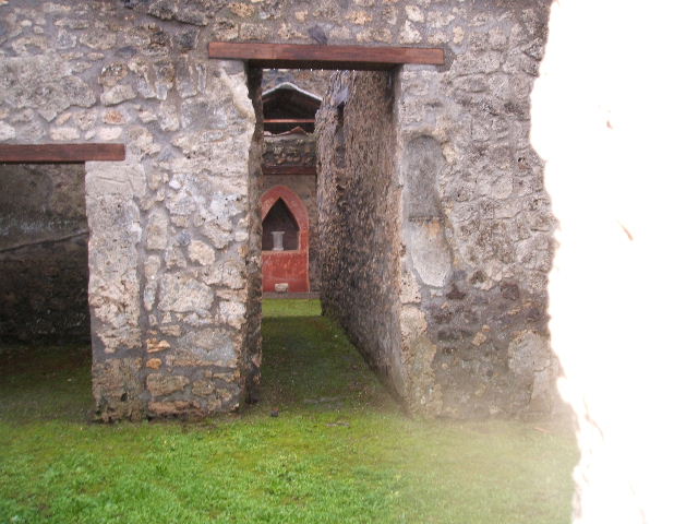 I.14.7 Pompeii. March 2009. Cubiculum. South wall and south west corner.