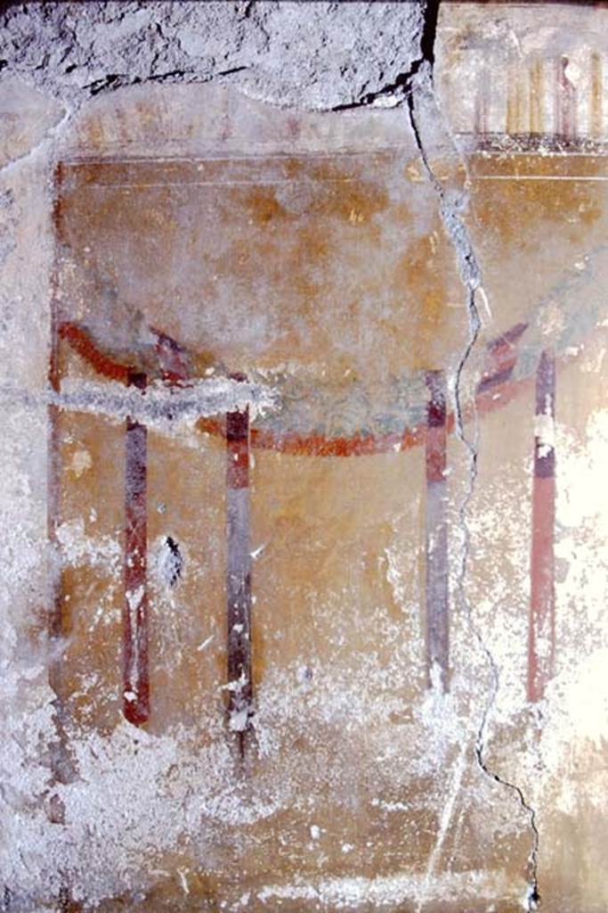 I.15.1 Pompeii, 1968. Tablinum, detail from first panel from north end of west wall. Photo by Stanley A. Jashemski.
Source: The Wilhelmina and Stanley A. Jashemski archive in the University of Maryland Library, Special Collections (See collection page) and made available under the Creative Commons Attribution-Non Commercial License v.4. See Licence and use details.
J68f1260