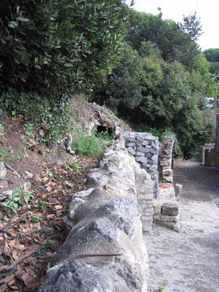 I.2.22 Pompeii. September 2010. Detail of the other end of the arch, tunnel or corridor, terminating at junction of unexcavated roadway? . Photo courtesy of Drew Baker