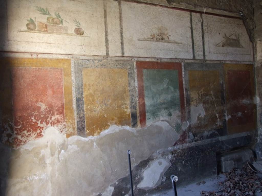 II.1.12 Pompeii. March 2009. Triclinium. South wall.