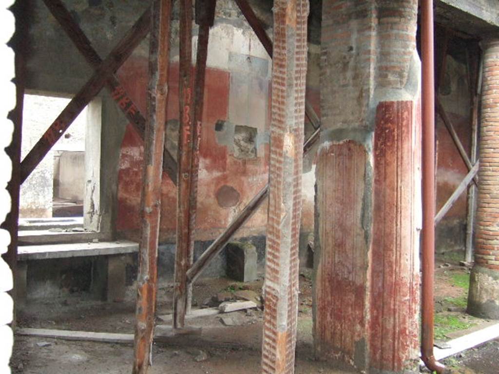 II.4.6 Pompeii. December 2006. View looking east from entrance, showing benches for waiting clients