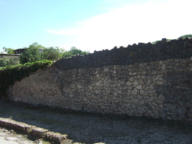 II.5.4 Pompeii.  March 2009. Looking south towards wall on Via dell’Abbondanza.
