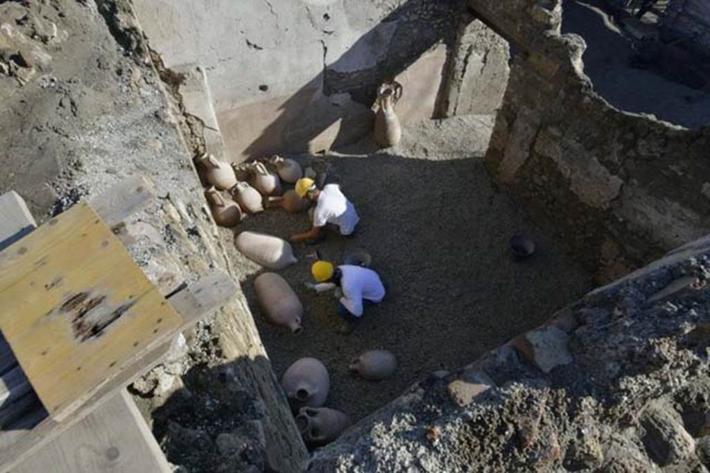 III.3.6 Pompeii. December 2017. Room in north-east corner at rear under excavation. Photo � Parco Archeologico di Pompei.