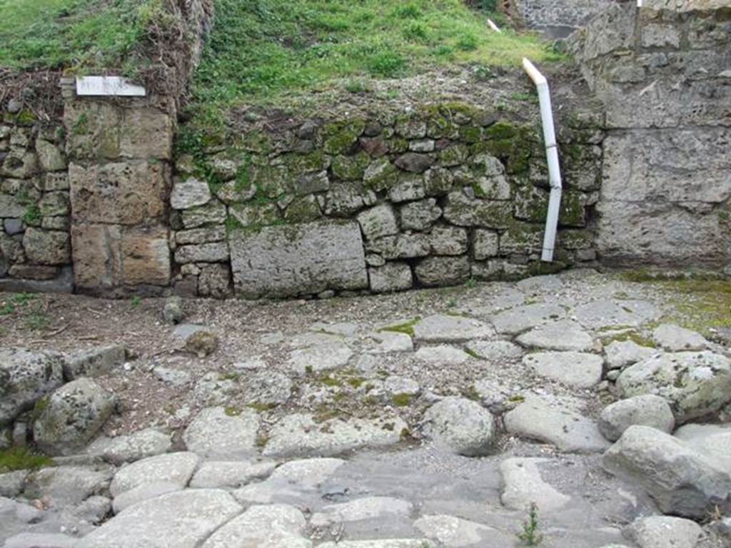 III.8.1 Pompeii, March 2009. Blocked roadway, looking south. IX.14