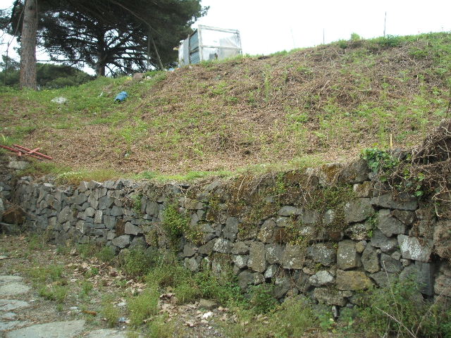 Pompeii. May 2006. Site of III.12.a, III.12.b and blocked road  