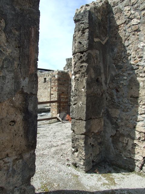 V.1.15 Pompeii. December 2006. Rear of bakery, under restoration.