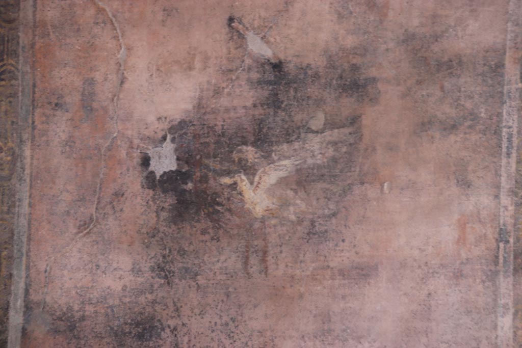 V.2.i Pompeii. October 2023. Room 8, detail from centre of middle panel on north wall. Photo courtesy of Klaus Heese.