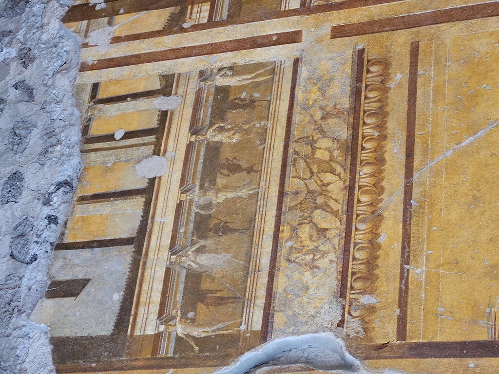V.2.i Pompeii. December 2007. Room 20, west wall of bedroom or small dining room?