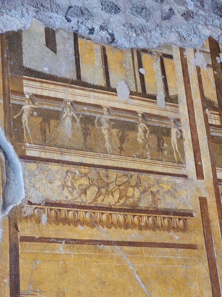 V.2.i Pompeii. November 2024.
Room 19, detail from upper east wall at north end. Photo courtesy of Annette Haug.