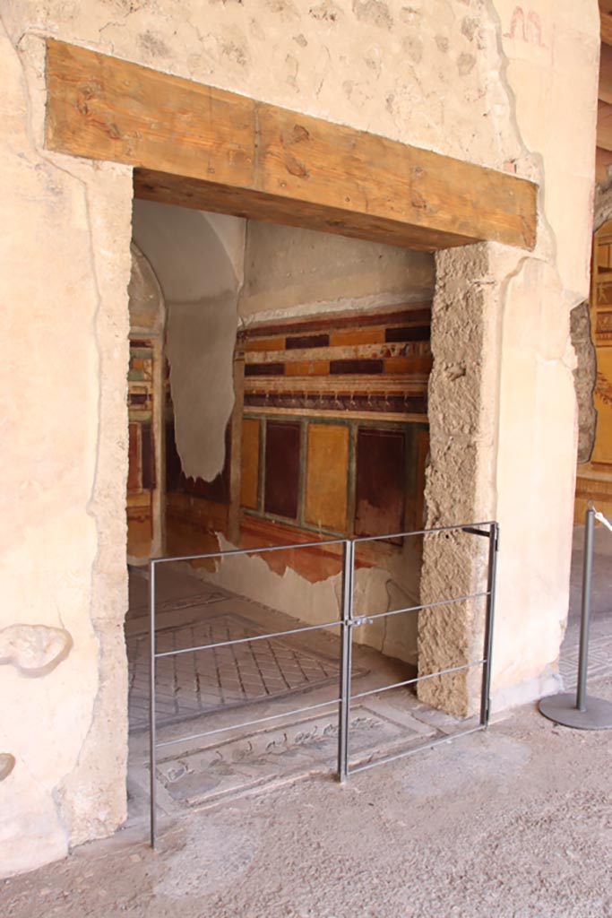 V.2.i Pompeii. October 2023.
Doorway to room 20 from south portico. Photo courtesy of Klaus Heese.