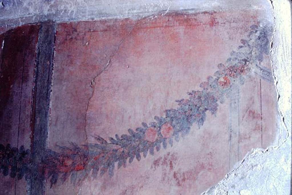 V.2.i Pompeii. 1968. Room 21, east wall, painted garland. Photo by Stanley A. Jashemski.
Source: The Wilhelmina and Stanley A. Jashemski archive in the University of Maryland Library, Special Collections (See collection page) and made available under the Creative Commons Attribution-Non-Commercial License v.4. See Licence and use details.
J68f0768