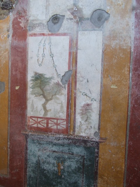 V.3.6 Pompeii. March 2009. Triclinium. East wall.