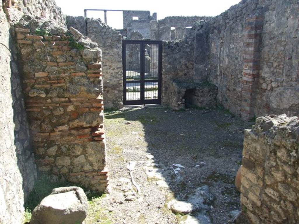 V.3.6 Pompeii. March 2009. Looking south from end of Corridor, into Shop room.