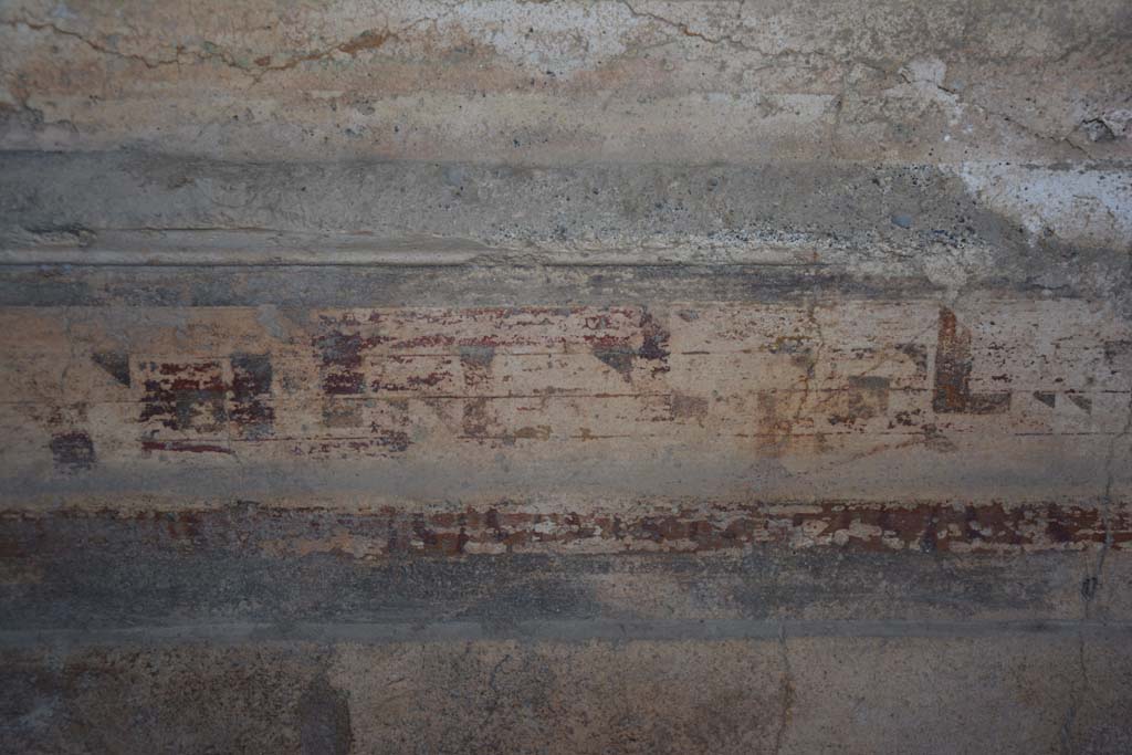 VI.2.4 Pompeii. December 2017. Detail from painted decoration from predella above zoccolo in centre on north wall of oecus.
Foto Annette Haug, ERC Grant 681269 D�COR.
