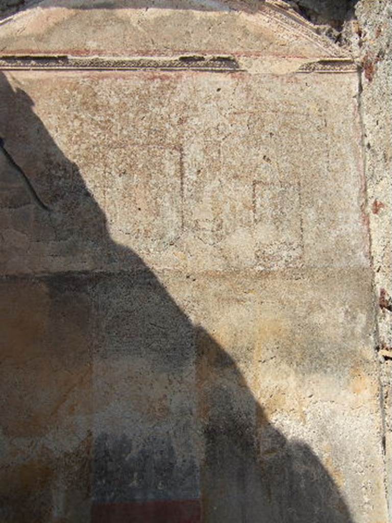 VI.2.11 Pompeii. September 2005. North-east corner of exedra/ala.