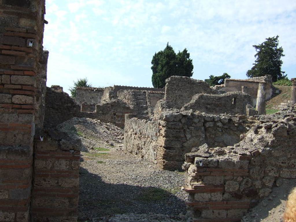 VI.2.20 Pompeii. December 2007. Recess on west side, under the stone staircase.