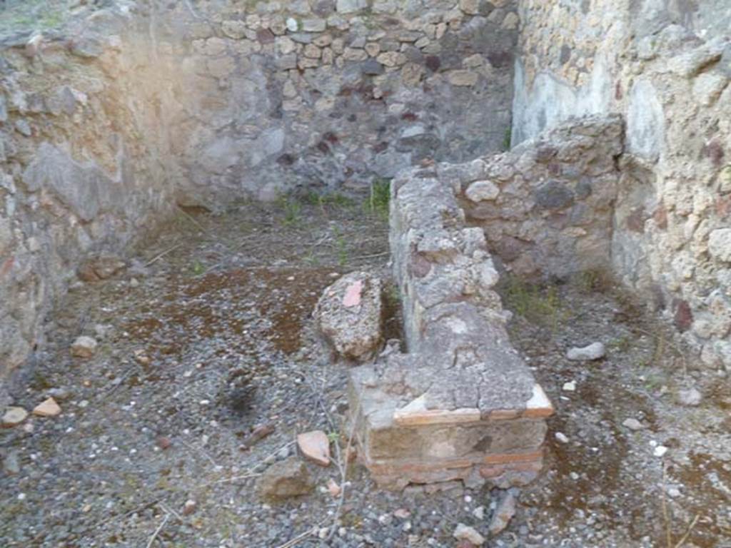 VI.2.20 Pompeii. December 2007. Looking north towards large room and west recess under the stone staircase.