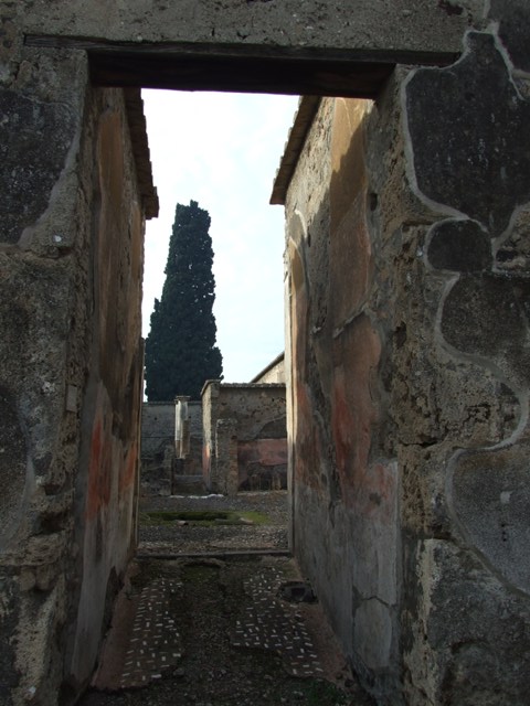 VI.2.22 Pompeii. September 2005.  Looking west across impluvium.  