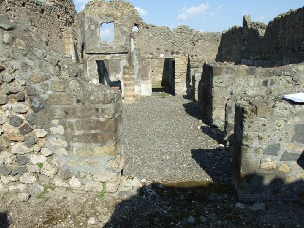 VI.7.1 Pompeii. March 2009. Looking east from entrance.