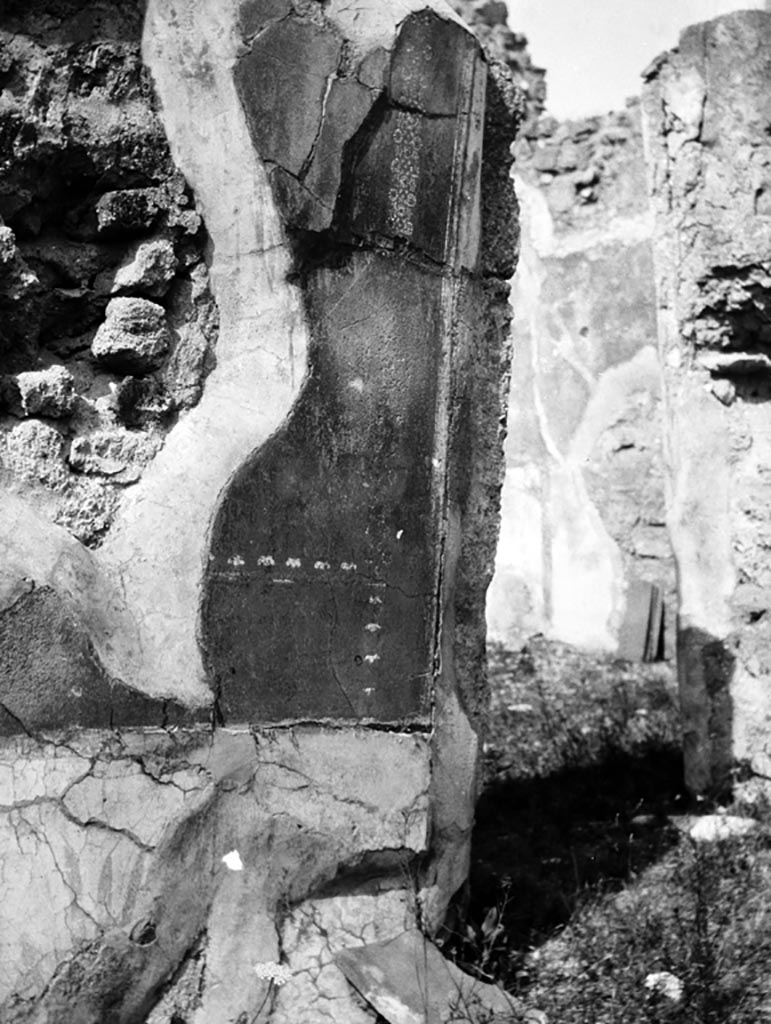 VI.7.6 Pompeii. W.1283. 
Painted decoration on west side of doorway to room 10, triclinium, looking north.
Photo by Tatiana Warscher. Photo � Deutsches Arch�ologisches Institut, Abteilung Rom, Arkiv. 
