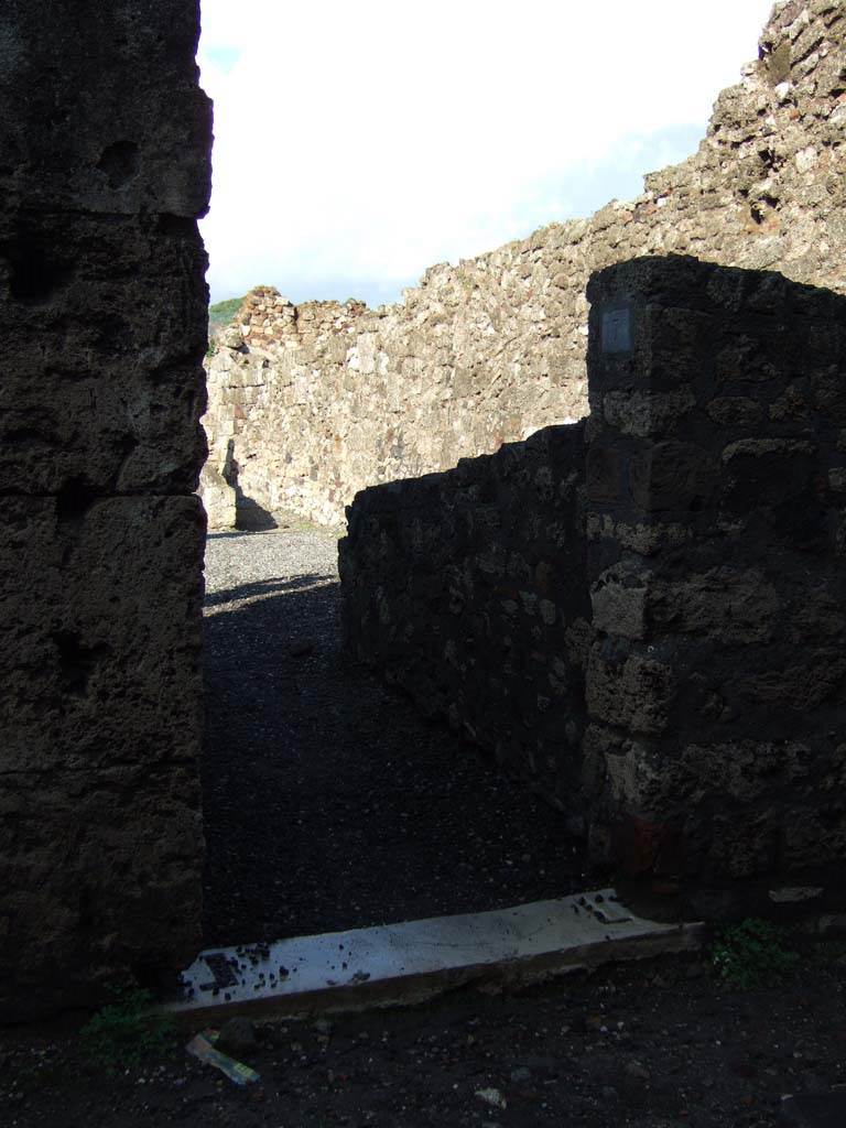 VI.7.7 Pompeii.  March 2009. Looking north along entrance fauces.