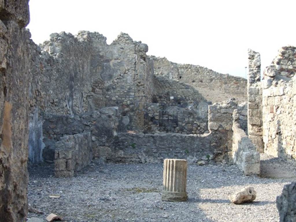 VI.7.7 Pompeii.  March 2009. Staircase against the west wall of the South Portico.  Looking south.
