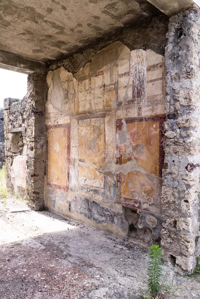 VI.7.23 Pompeii. July 2021.
Looking west towards north wall of tablinum. Photo courtesy of Johannes Eber.