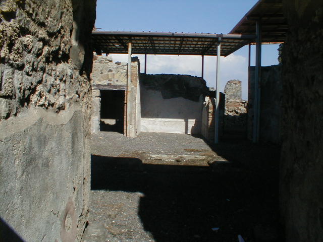 VI.9.7 Pompeii. March 2009. Room 6, plaster from north wall, underneath niche.