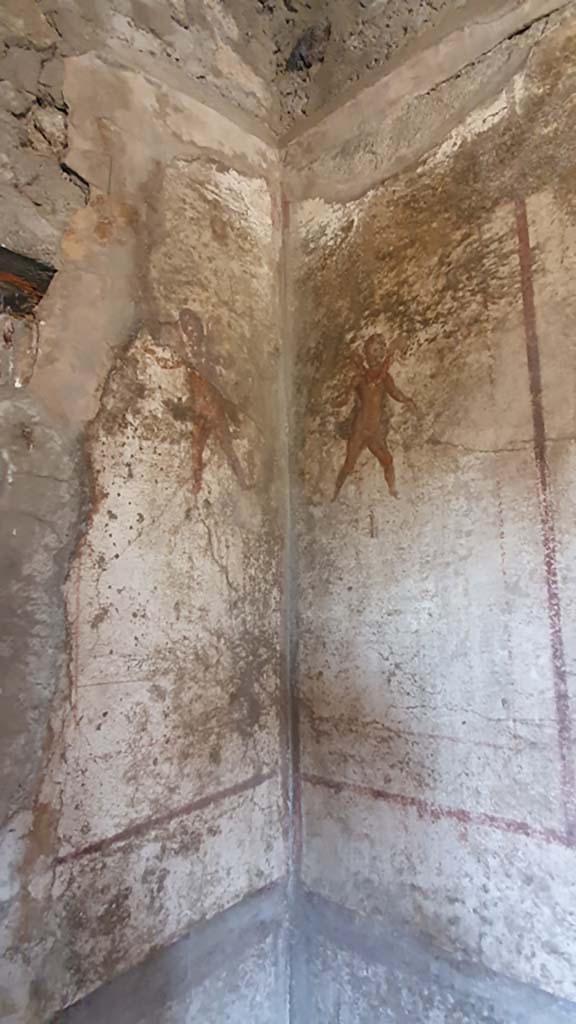 VI.10.1 Pompeii. July 2021. North-west corner of rear room.
Foto Annette Haug, ERC Grant 681269 D�COR.
