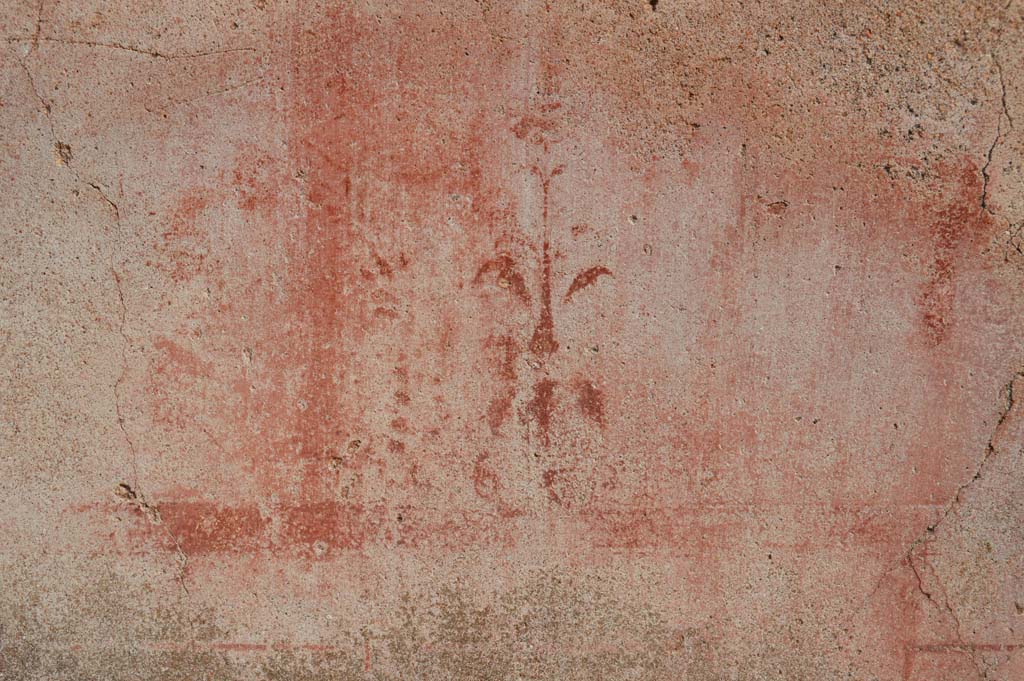 VI.10.2 Pompeii. October 2018.Detail of remaining painted plaster on front facade.
Foto Taylor Lauritsen, ERC Grant 681269 DÉCOR.