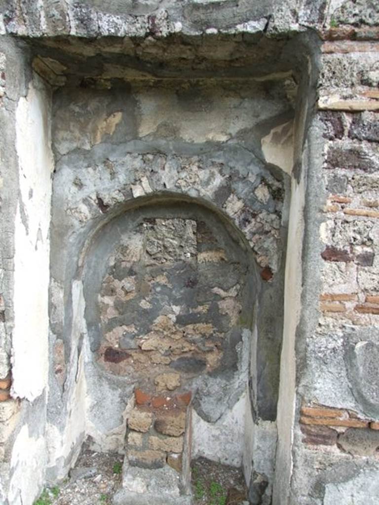 VI.10.7 Pompeii. March 2009. Room 15. Garden area. East side. Arched recess 16.