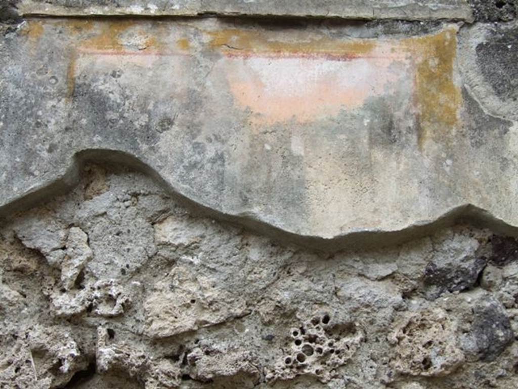 VI.11.9 Pompeii. March 2009. Room 6, south wall with remains of wall painting of Europa.
See Helbig, W., 1868. Wandgem�lde der vom Vesuv versch�tteten St�dte Campaniens. Leipzig: Breitkopf und H�rtel. (nos. 125 and 1230)
See Bragantini, de Vos, Badoni, 1983. Pitture e Pavimenti di Pompei, Parte 2. Rome: ICCD. (p.239)

